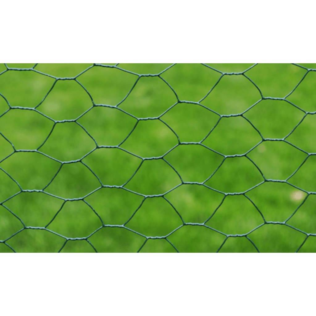 vidaXL Drahtzaun mit PVC-Beschichtung 25x0,75 m Grün