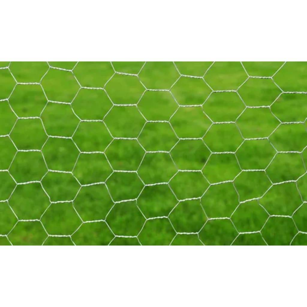 vidaXL Maschendraht Verzinkter Stahl 25×0,5 m Silbern