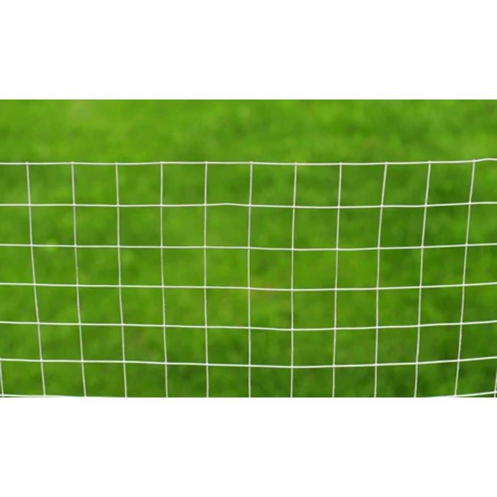 vidaXL Drahtzaun für Hühner Verzinkter Stahl 25x1 m Silbern
