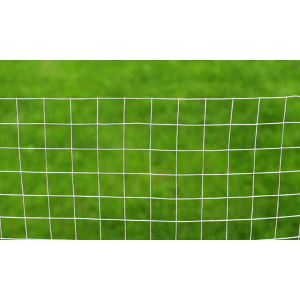 vidaXL Drahtzaun für Hühner Verzinkter Stahl 10x1 m Silbern