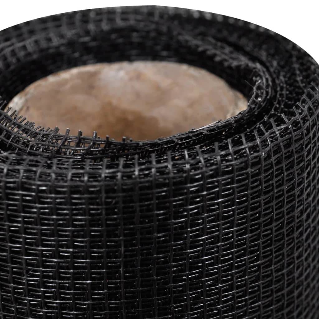 vidaXL Fliegengitter Fiberglas 100x1000 cm Schwarz