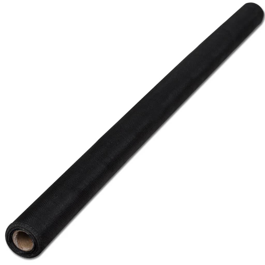 vidaXL Fliegengitter Fiberglas 100x1000 cm Schwarz