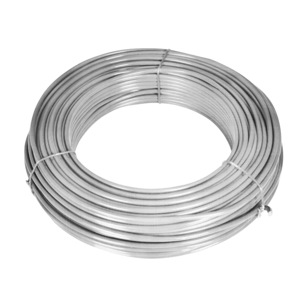 vidaXL Maschendrahtzaun mit Pfosten Stahl Verzinkt 25x1,25 m Silbern