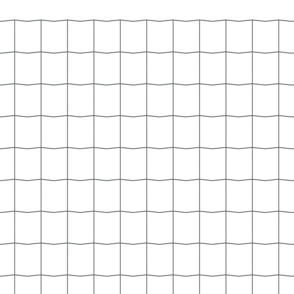 vidaXL Eurozaun Stahl 25 x 1 m Grau