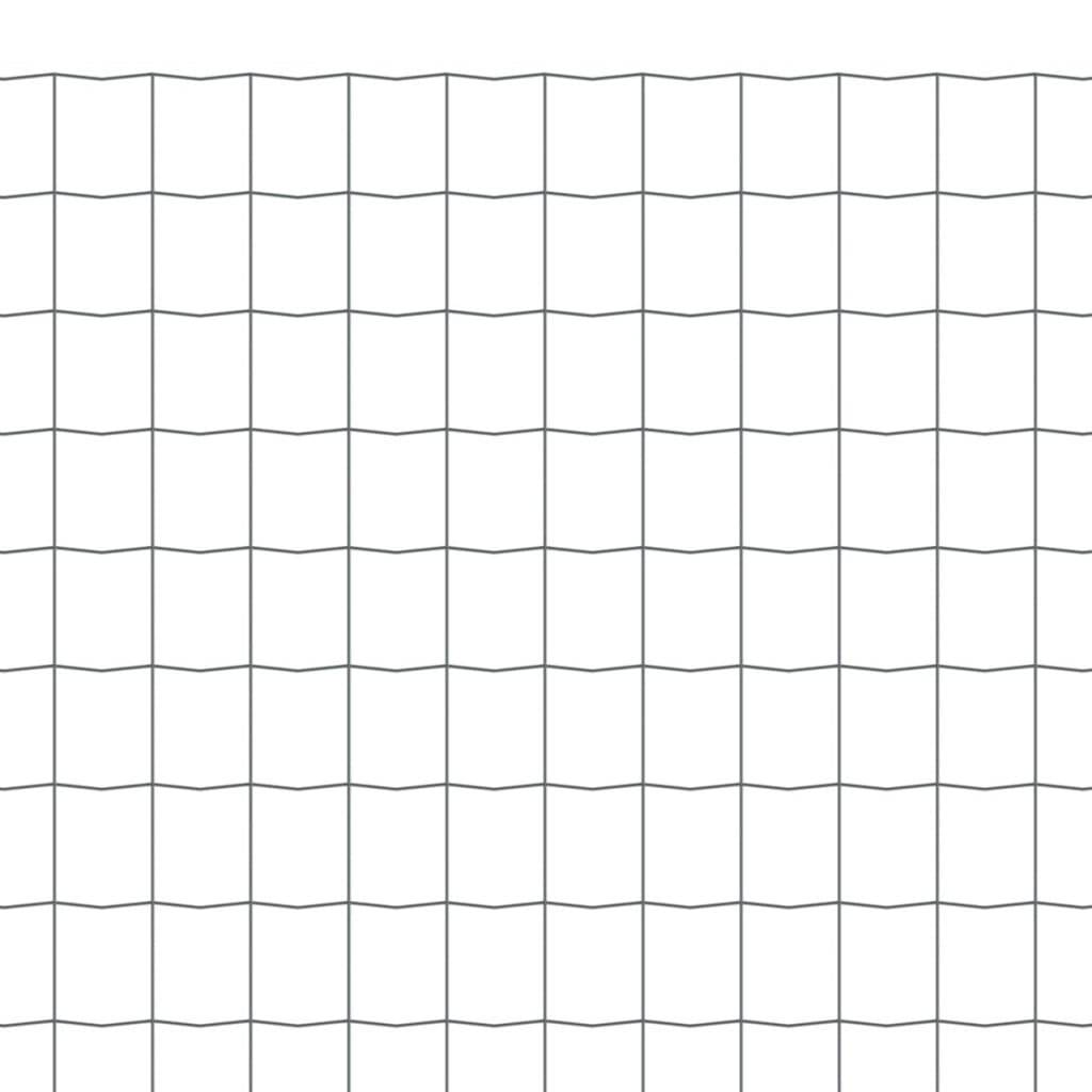vidaXL Eurozaun Stahl 25 x 0,8 m Grau