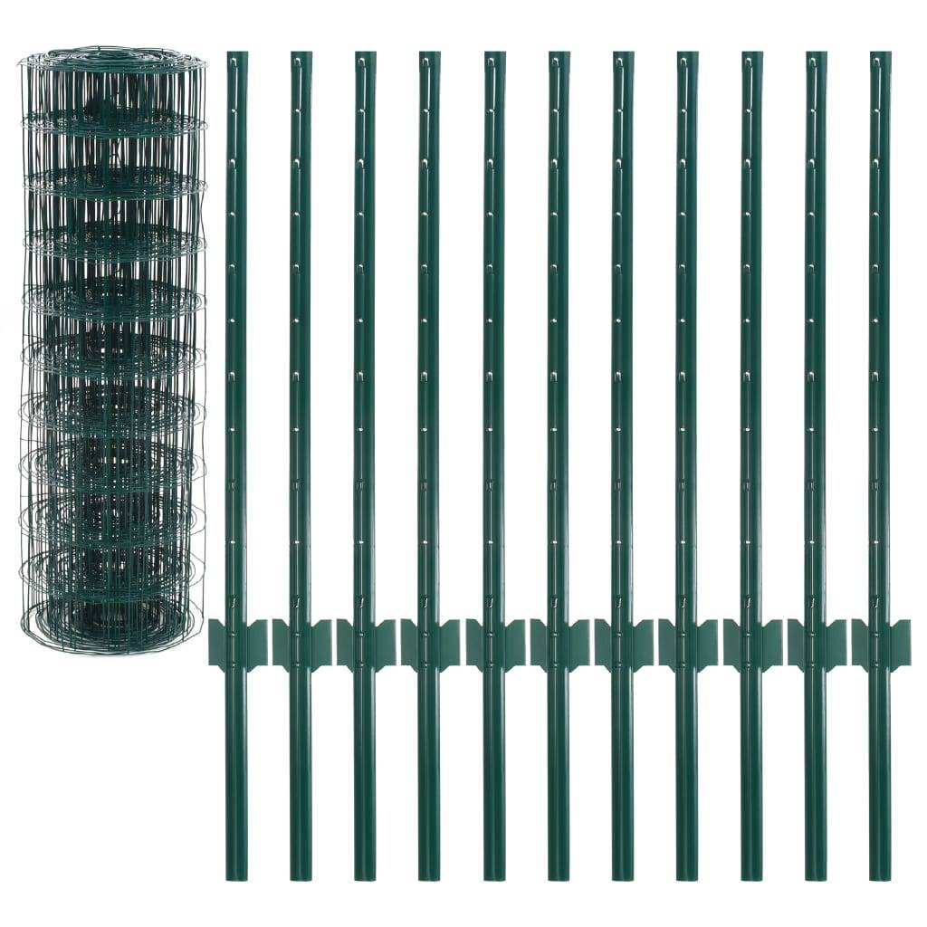 vidaXL Metallzaun Stahl 20 x 0,8 m Grün