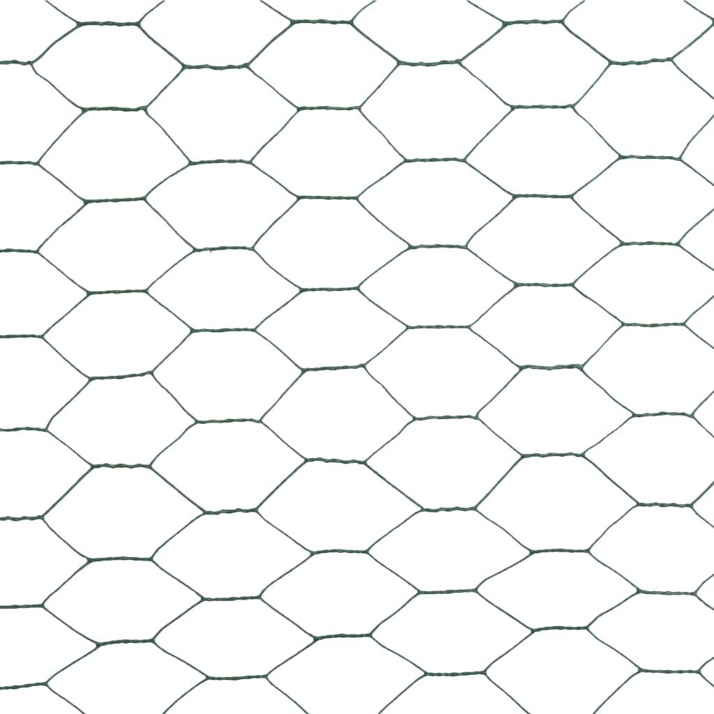vidaXL Drahtzaun Stahl mit PVC-Beschichtung 25x1,2 m Grün