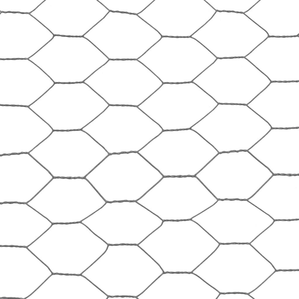 vidaXL Drahtzaun Stahl mit PVC-Beschichtung 25x1,5 m Grau