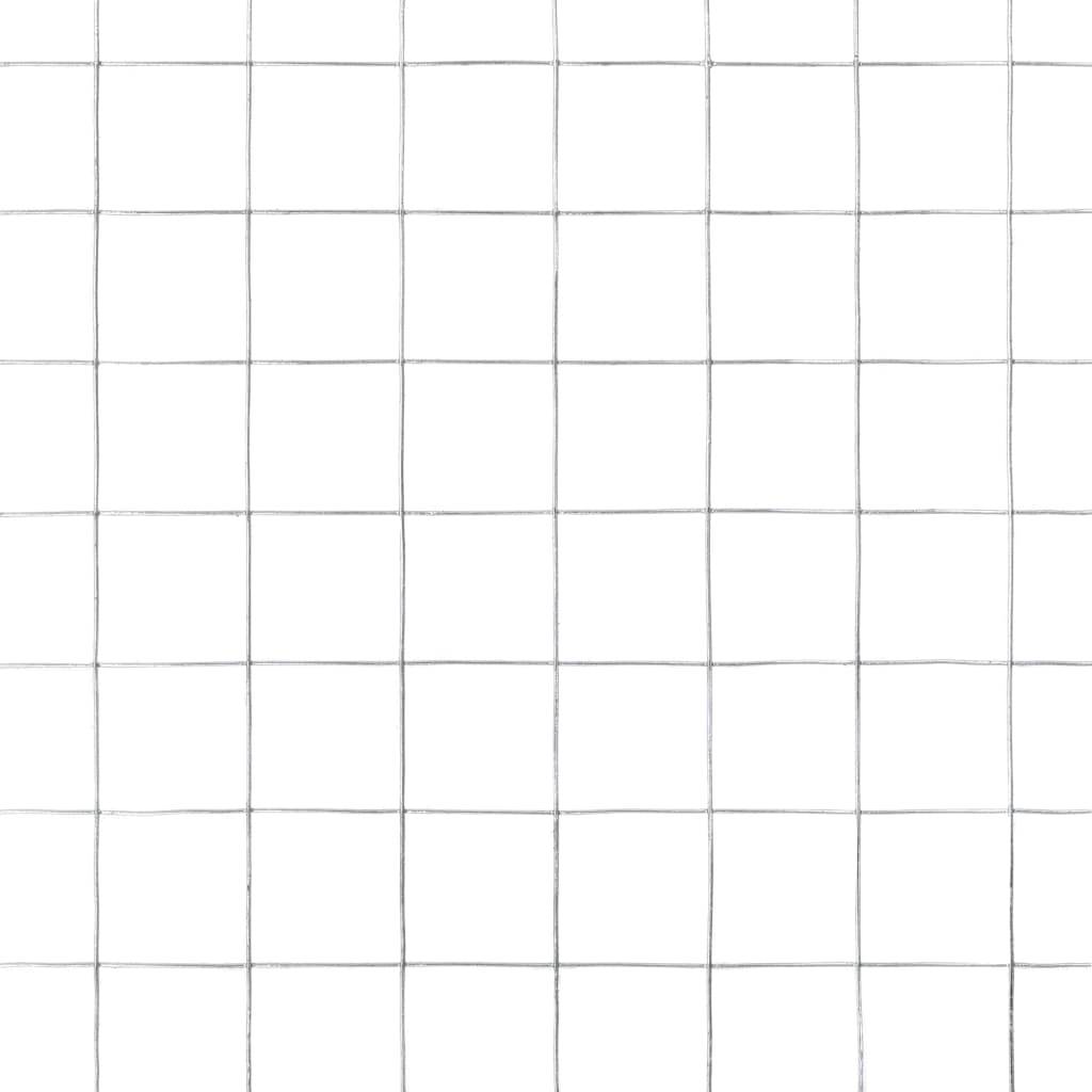 vidaXL Maschendraht Verzinkter Stahl 10x1,5 m Silbern