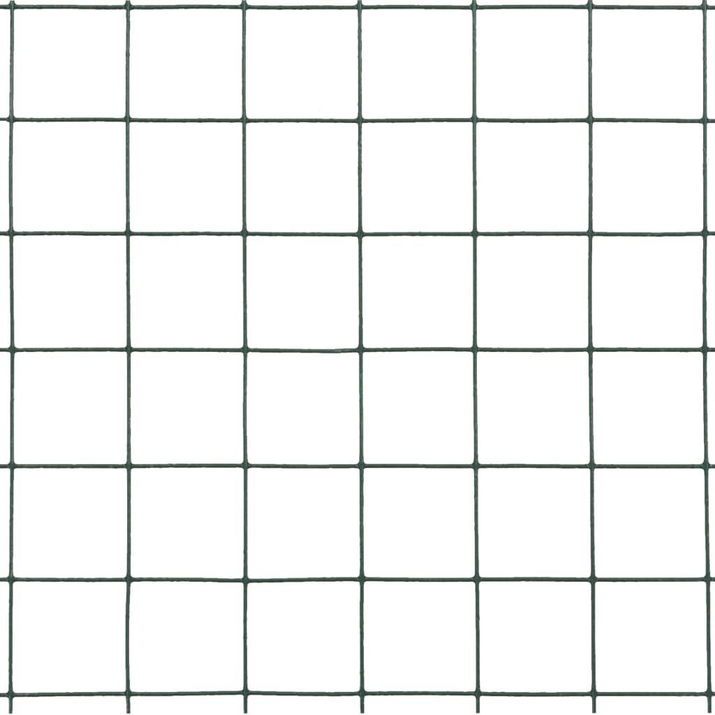 vidaXL Drahtzaun Stahl mit PVC-Beschichtung 25x1,5 m Grün