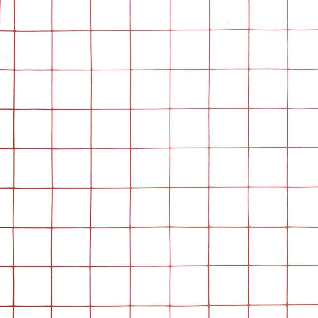 vidaXL Drahtzaun Stahl mit PVC-Beschichtung 10x1 m Rot