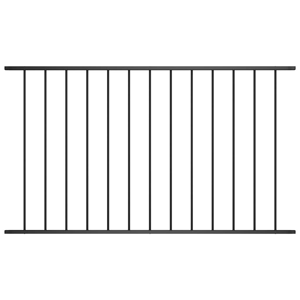 vidaXL Zaunfeld Pulverbeschichteter Stahl 1,63 x 1,17 m Schwarz