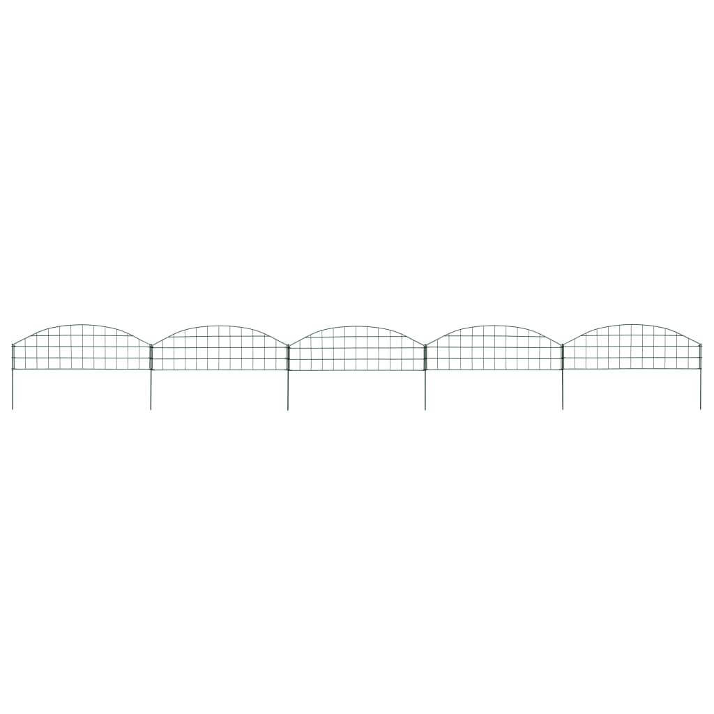 vidaXL Gartenzaun Set Konvex 77,3x26 cm Grün
