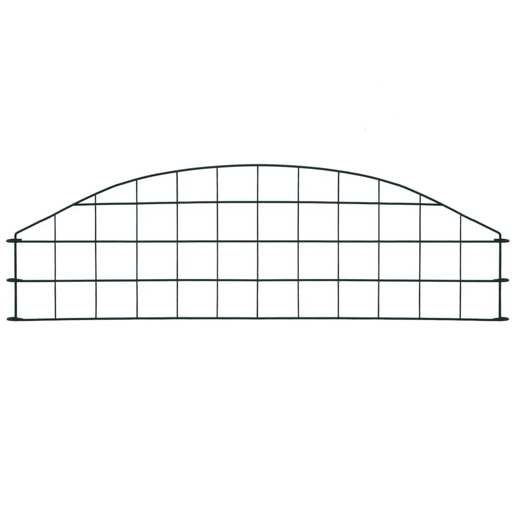 vidaXL Gartenzaun Set Konvex 77,3x26 cm Grün