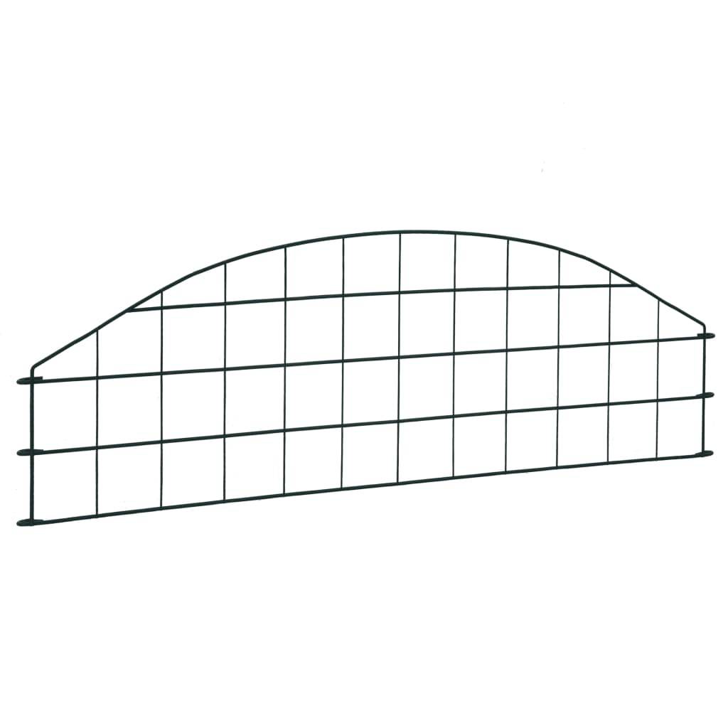 vidaXL Gartenzaun Set Konvex 77,3x26 cm Grün