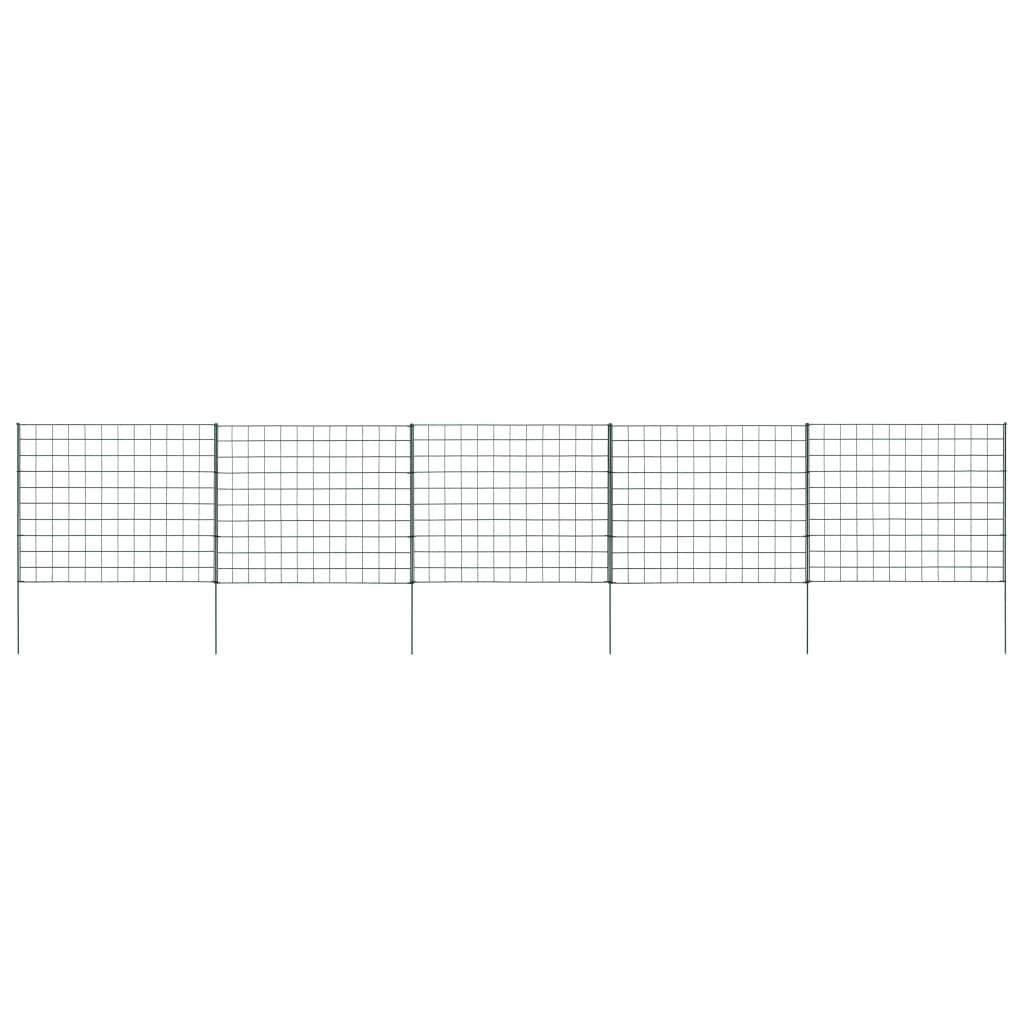 vidaXL Gartenzaun Set 77,5x64 cm Grün