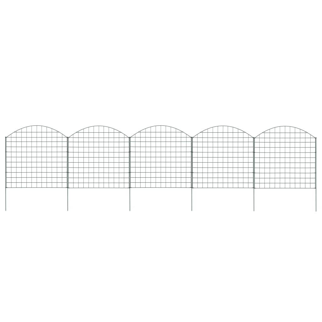 vidaXL Gartenzaun Set Konvex 77,5x78,5 cm Grün