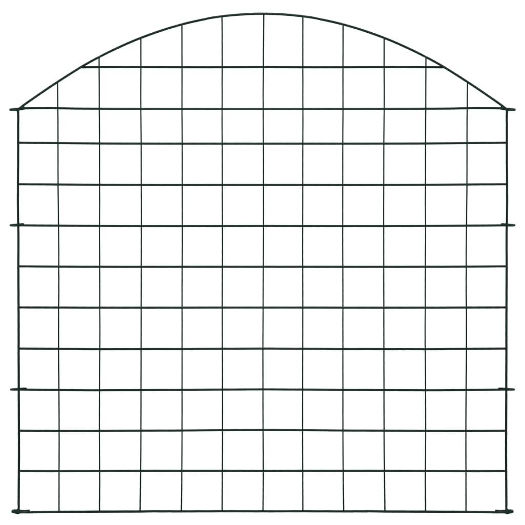 vidaXL Gartenzaun Set Konvex 77,5x78,5 cm Grün
