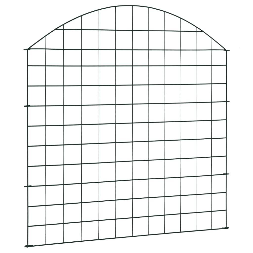 vidaXL Gartenzaun Set Konvex 77,5x78,5 cm Grün