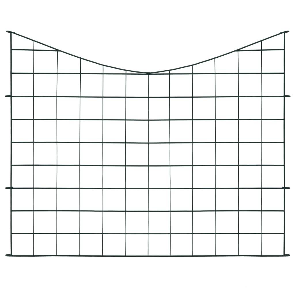 vidaXL Gartenzaun Set Konkav 77,5x64 cm Grün
