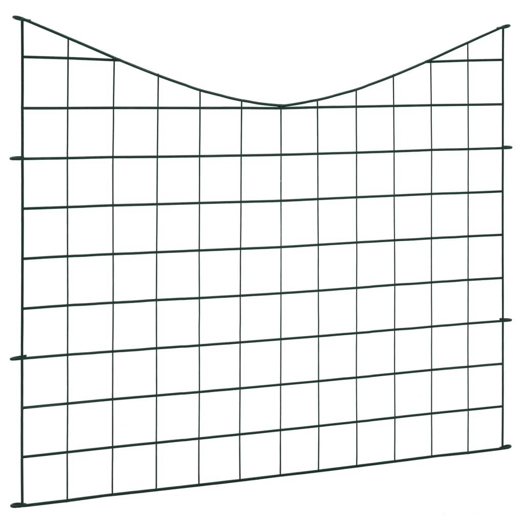 vidaXL Gartenzaun Set Konkav 77,5x64 cm Grün