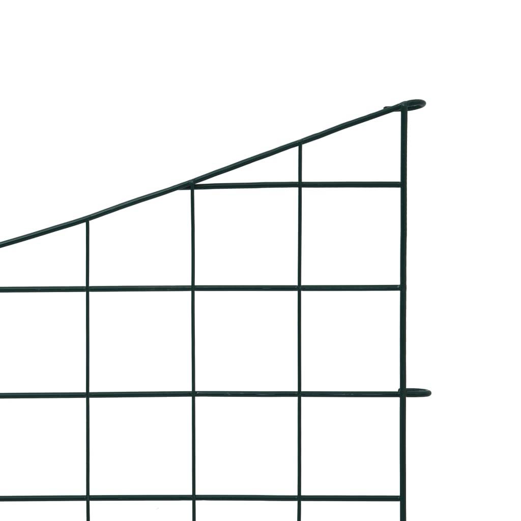 vidaXL Gartenzaun Set Konkav 77,5x64 cm Grün