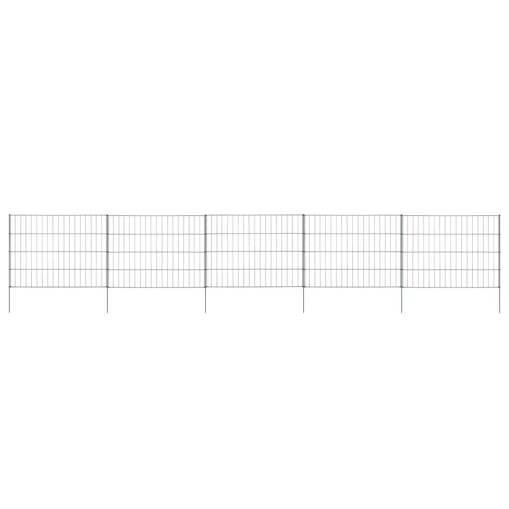 vidaXL Gartenzaun Set 115x79 cm Grün