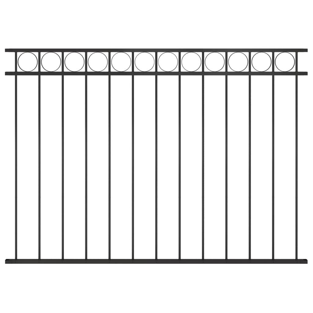 vidaXL Zaunfeld Stahl 1,7x1,2 m Schwarz