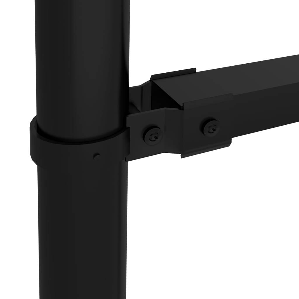 vidaXL Gartenzaun mit Speerspitzen Stahl (0,5 - 0,75) x 10,2 m Schwarz