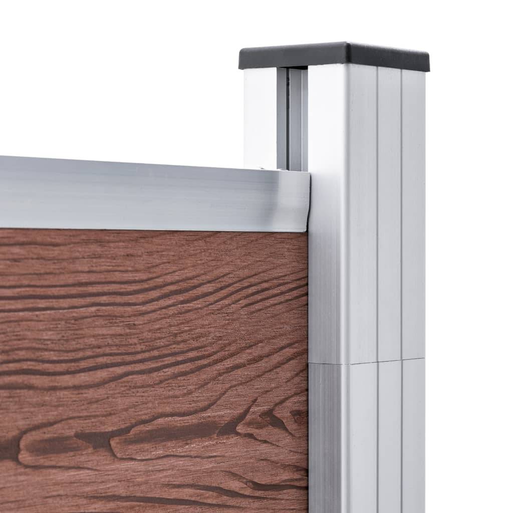 vidaXL Gartenzaun WPC 180×186 cm Braun