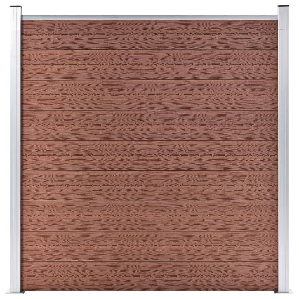 vidaXL Gartenzaun WPC 1737x186 cm Braun