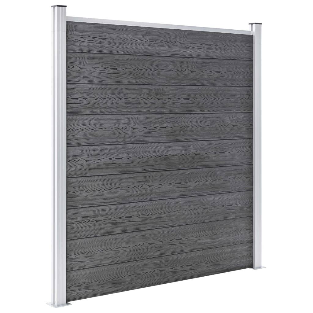 vidaXL Gartenzaun WPC 526x186 cm Grau
