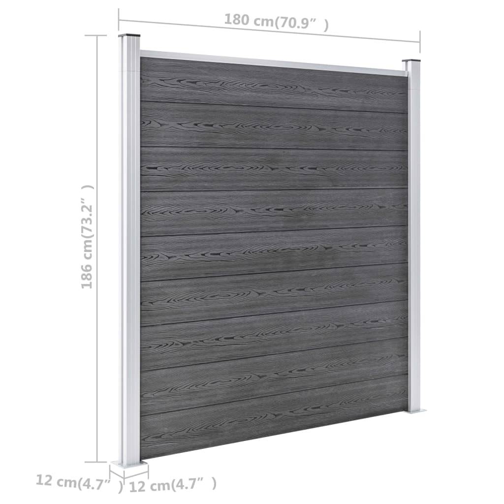 vidaXL Gartenzaun WPC 1391x186 cm Grau