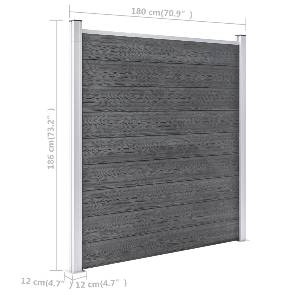 vidaXL Gartenzaun WPC 1564x186 cm Grau