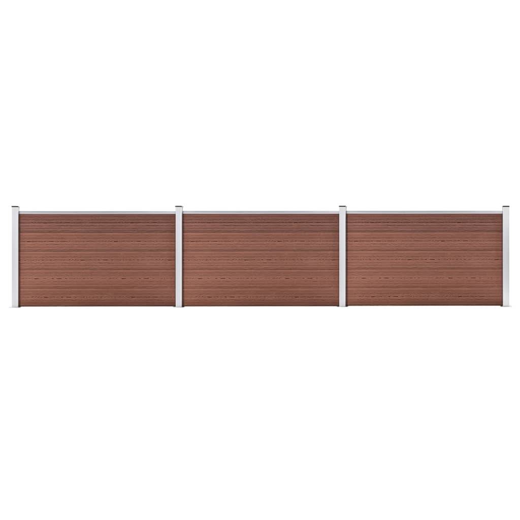 vidaXL Gartenzaun WPC 526x106 cm Braun
