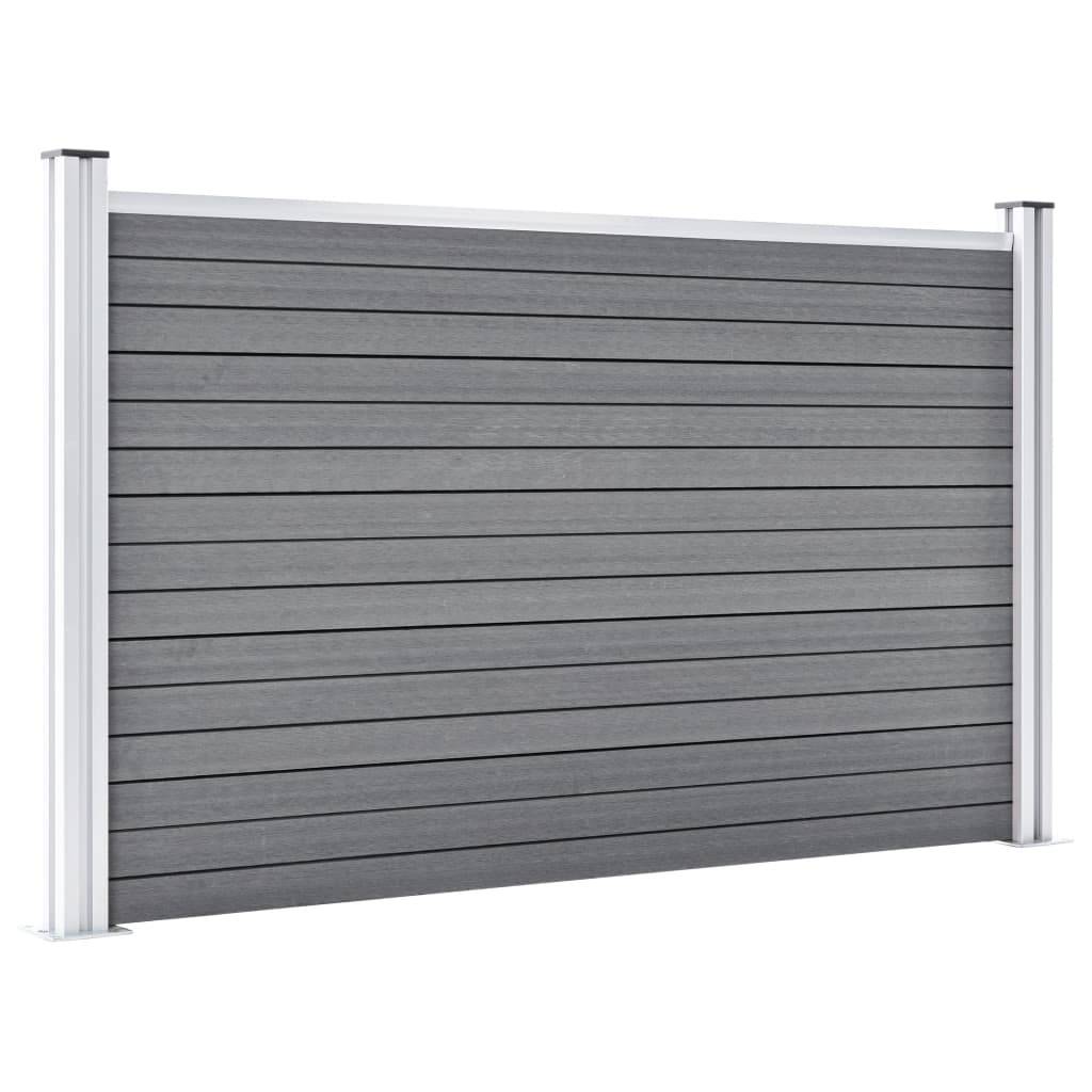 vidaXL Gartenzaun WPC 699x106 cm Grau