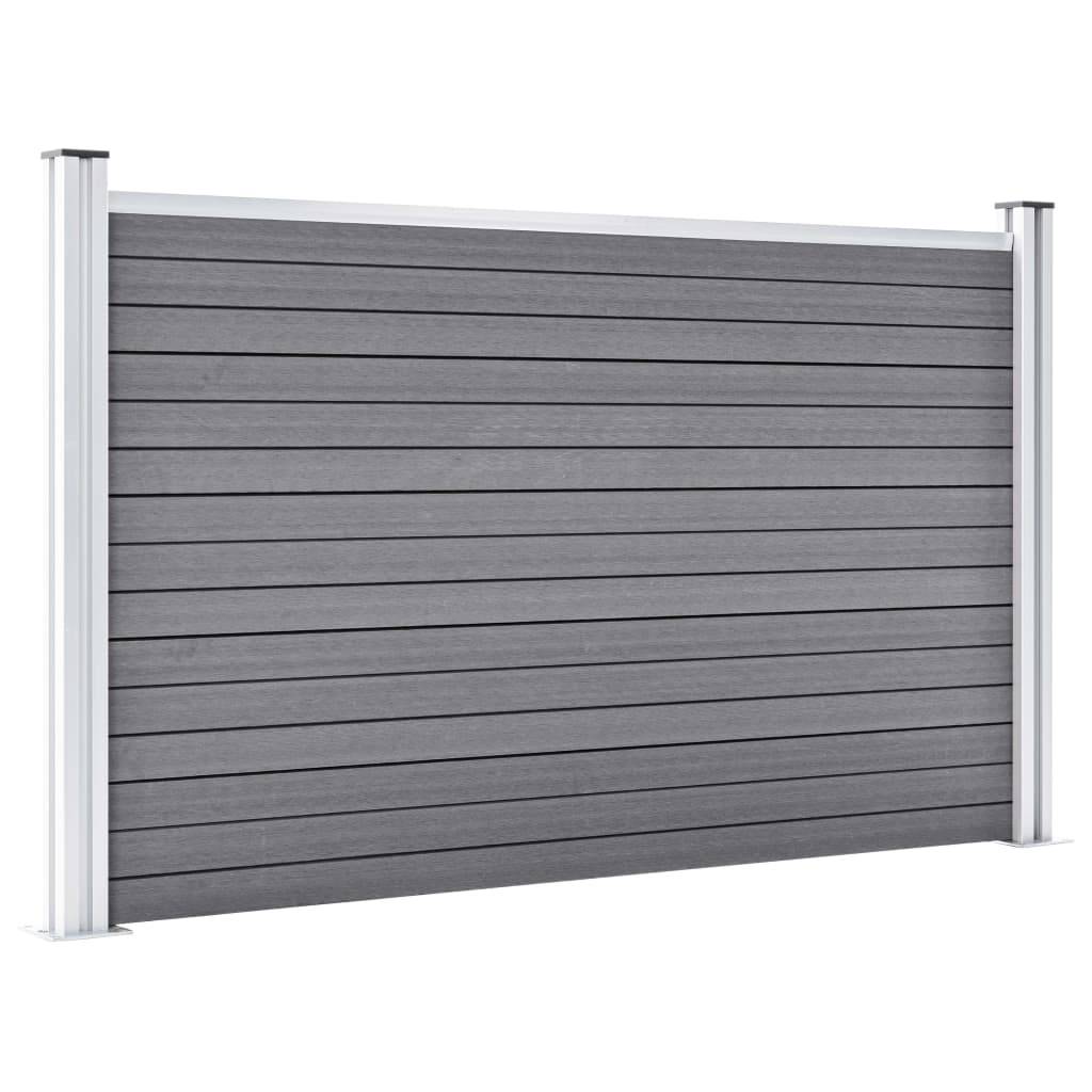 vidaXL Gartenzaun WPC 526x106 cm Grau