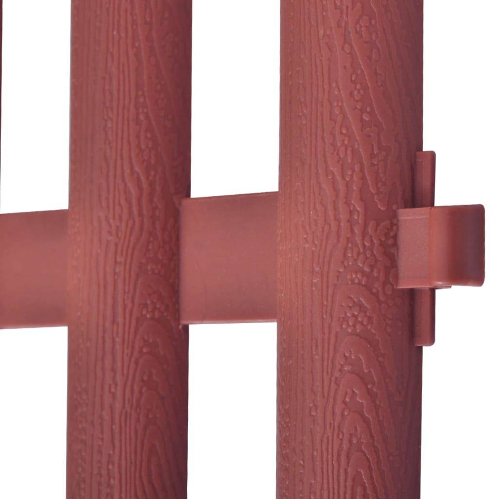 vidaXL Rasenkanten 17 Stk. Braun 10 m PP