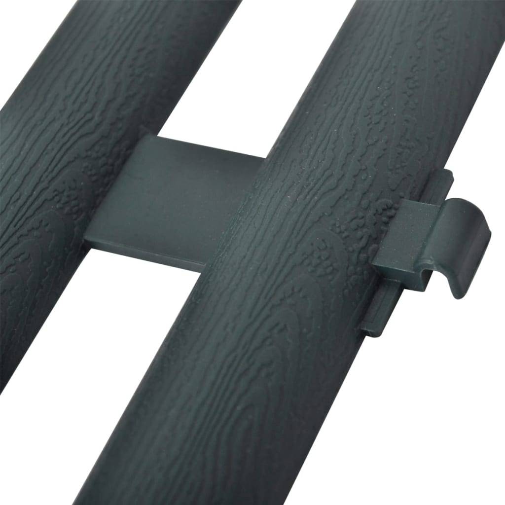 vidaXL Rasenkanten 17 Stk. Grün 10 m PP