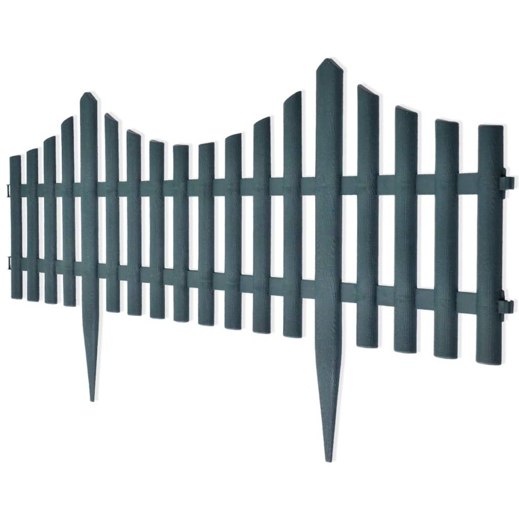 vidaXL Rasenkanten 17 Stk. Grün 10 m PP