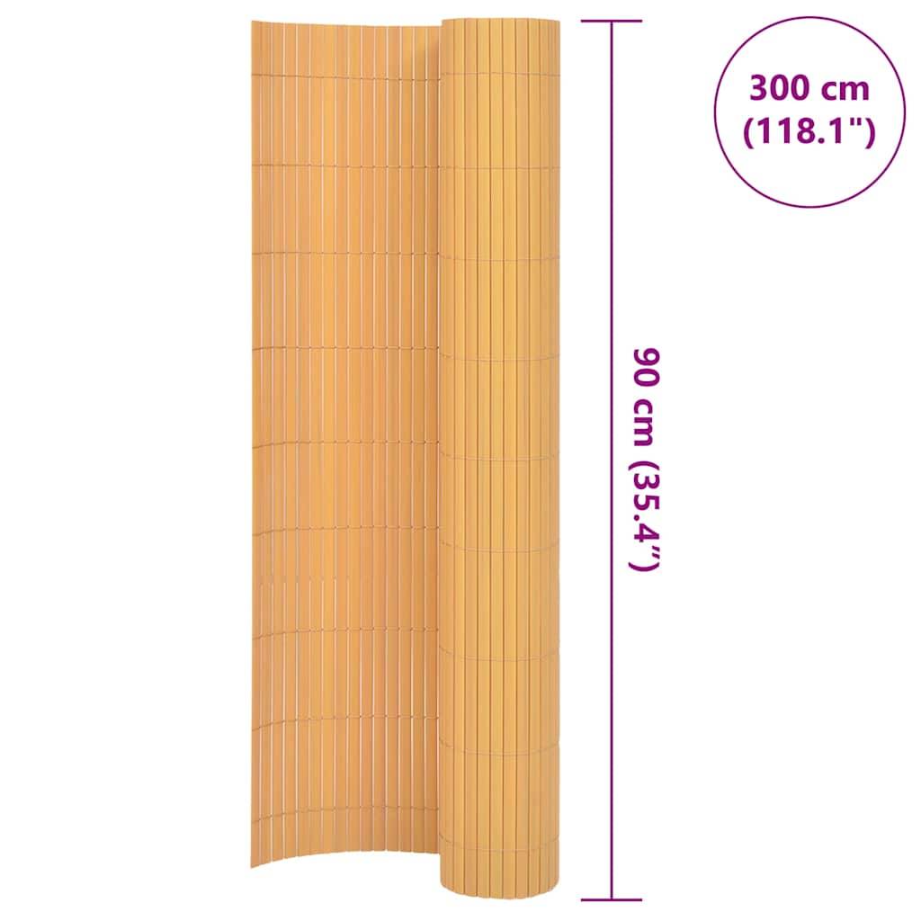 vidaXL Gartenzaun Doppelseitig PVC 90×300 cm Gelb