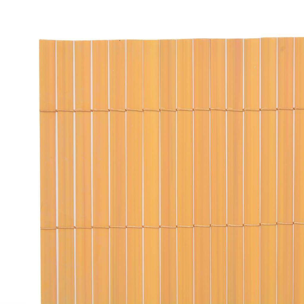 vidaXL Gartenzaun Doppelseitig PVC 90×300 cm Gelb
