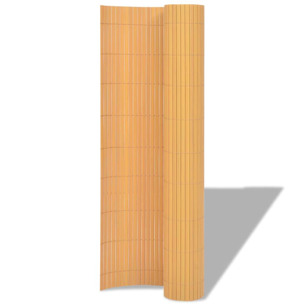 vidaXL Gartenzaun Doppelseitig PVC 90×300 cm Gelb