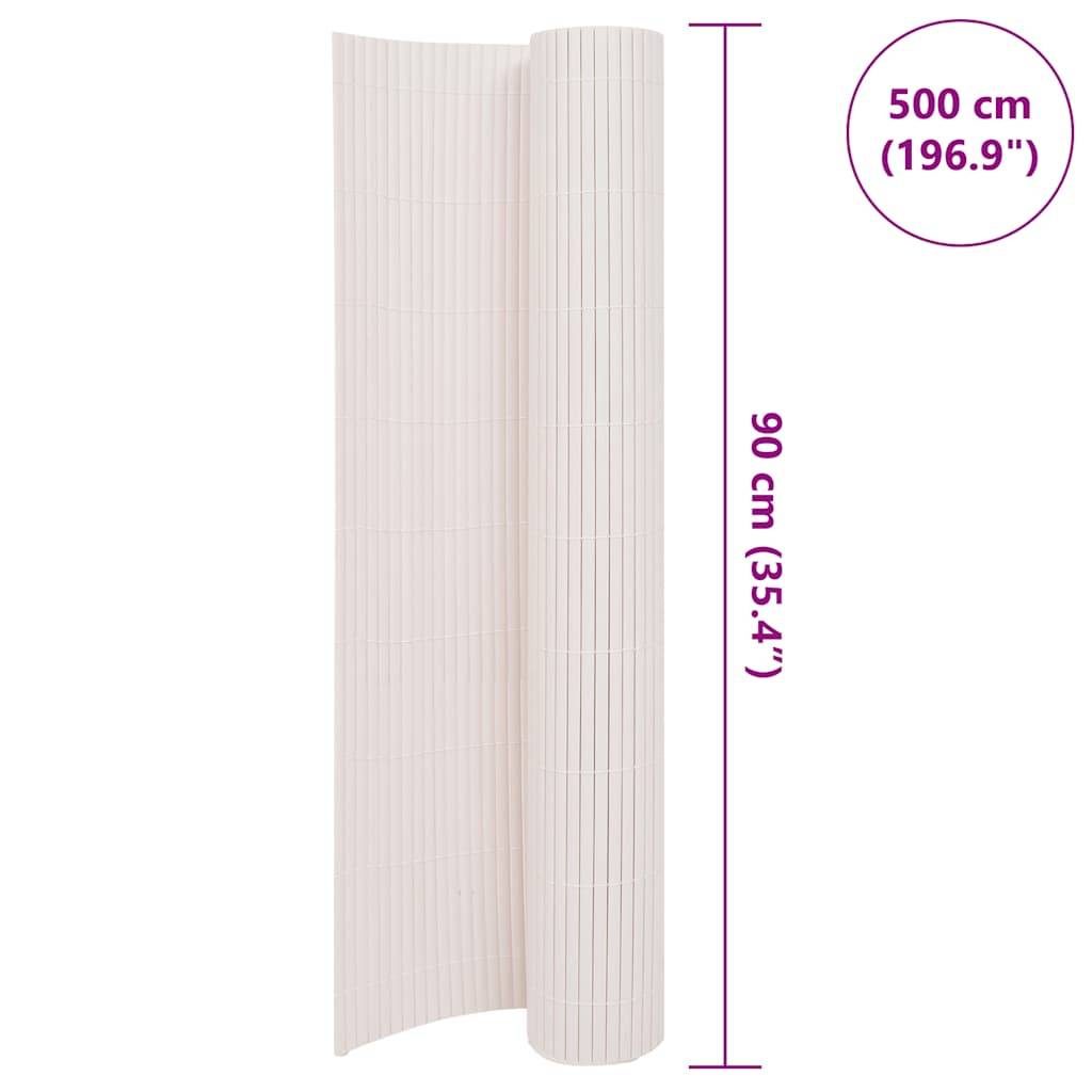 vidaXL Gartenzaun Doppelseitig 90×500 cm Weiß