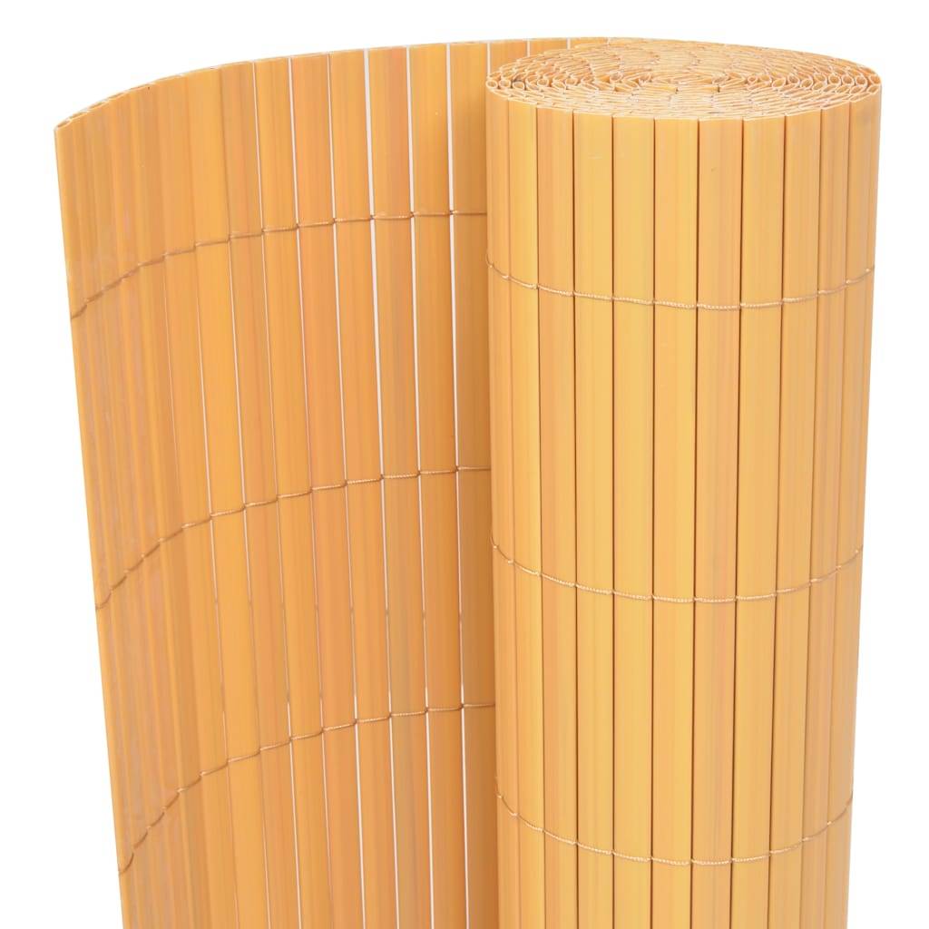 vidaXL Gartenzaun Doppelseitig PVC 90×500 cm Gelb
