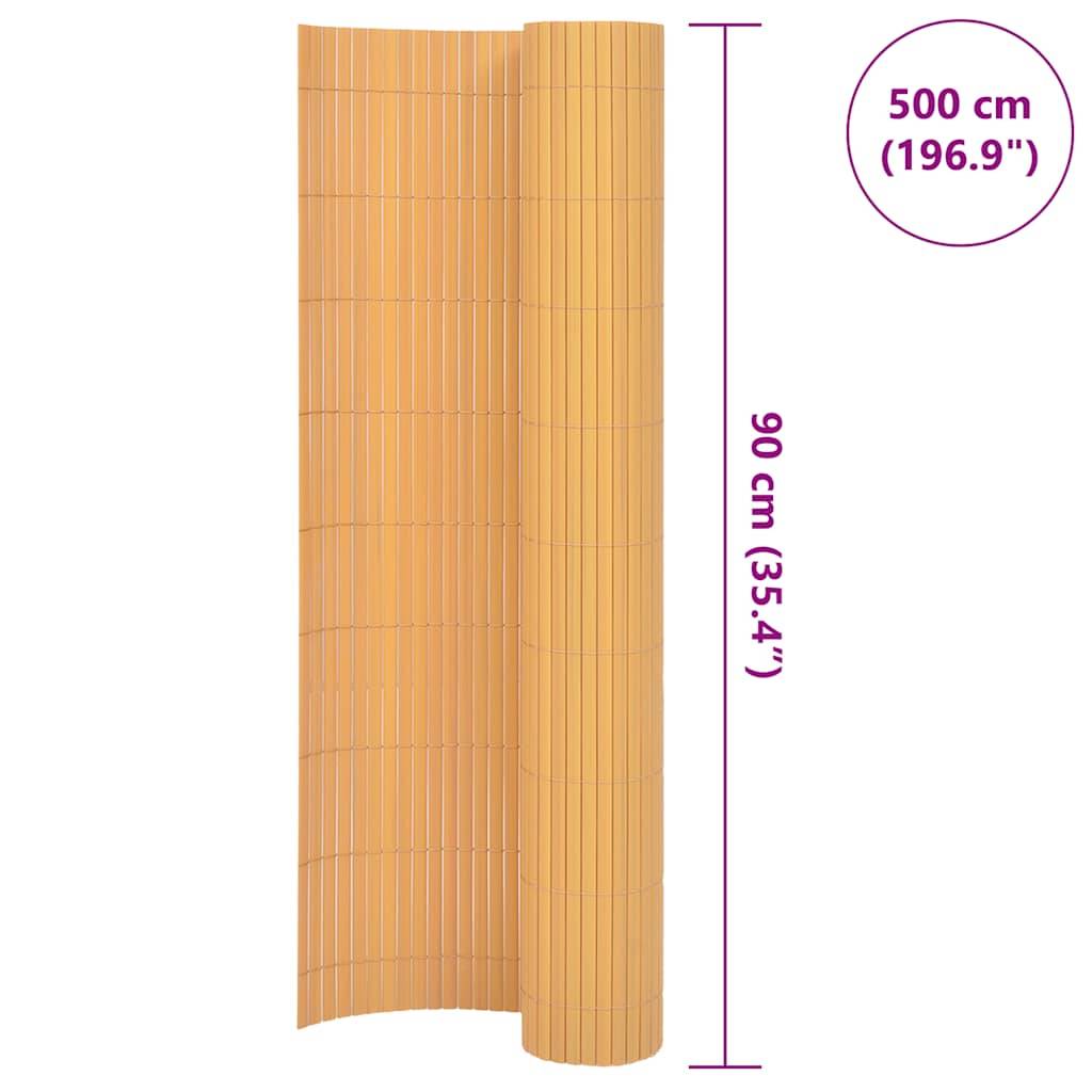 vidaXL Gartenzaun Doppelseitig PVC 90×500 cm Gelb