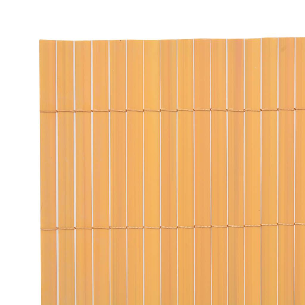 vidaXL Gartenzaun Doppelseitig PVC 90×500 cm Gelb