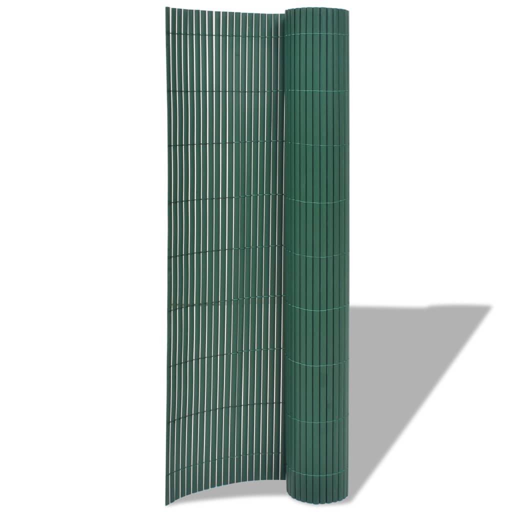 vidaXL Gartenzaun Doppelseitig PVC 150×300 cm Grün