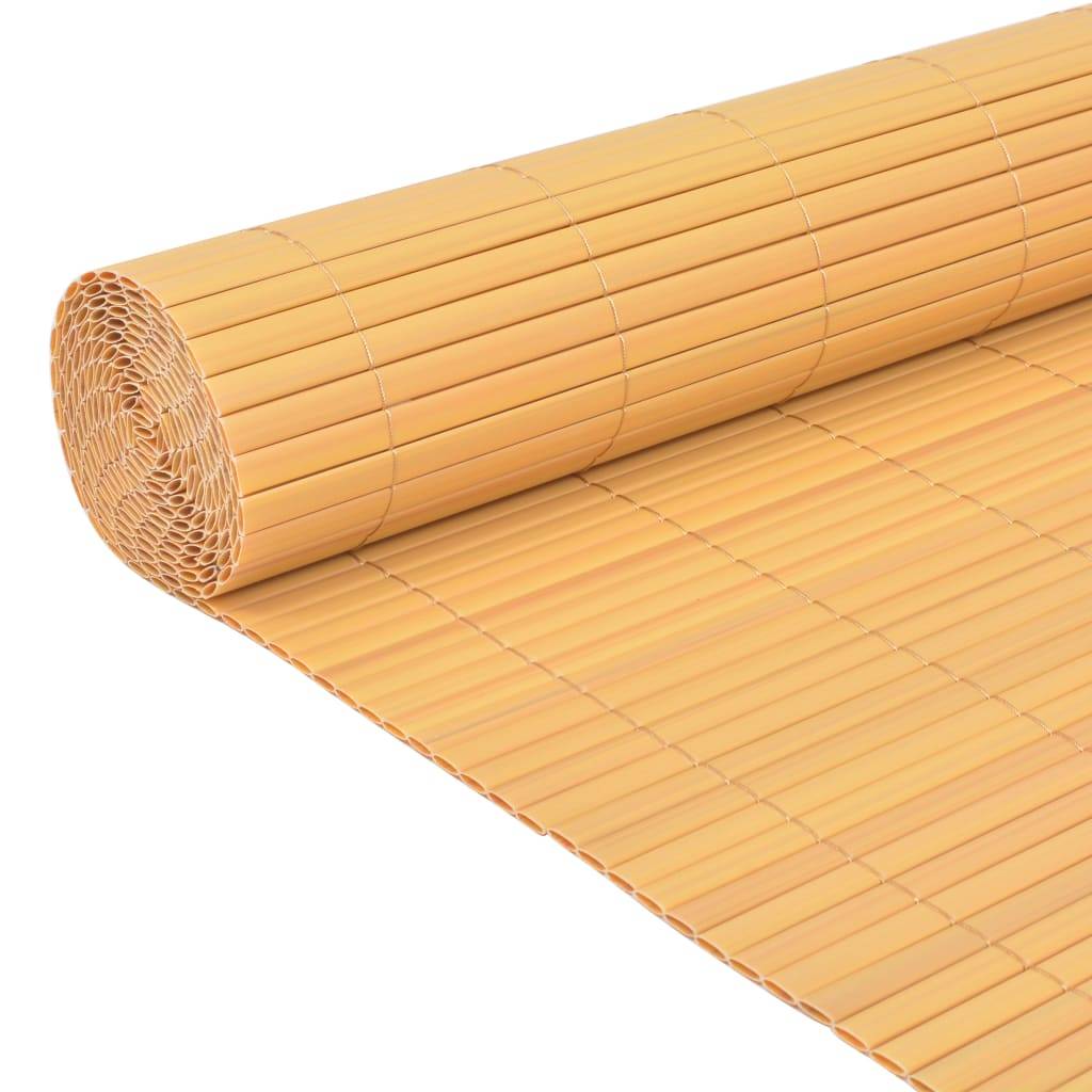 vidaXL Gartenzaun Doppelseitig PVC 90×500 cm Gelb
