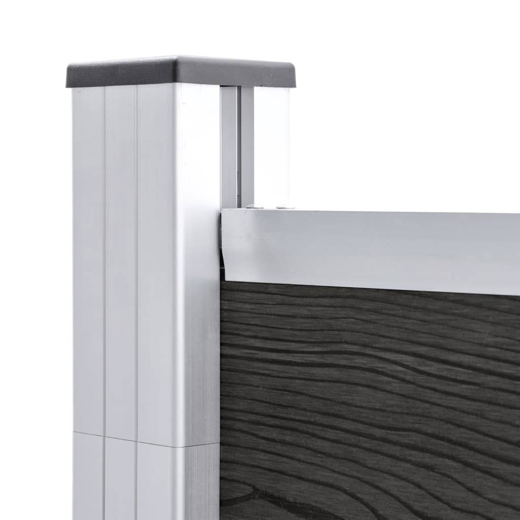 vidaXL Gartenzaun WPC 180×186 cm Grau